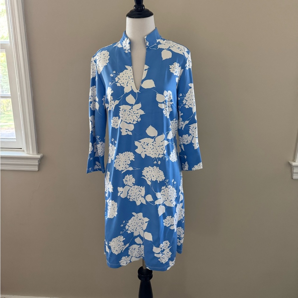 MAHI GOLD Blue and White ‘Charleston’ Dress Size Medium